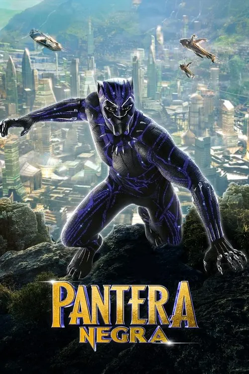 Ator profissional caracterizado como Pantera Negra Personagem Vivo com figurino cinematográfico de