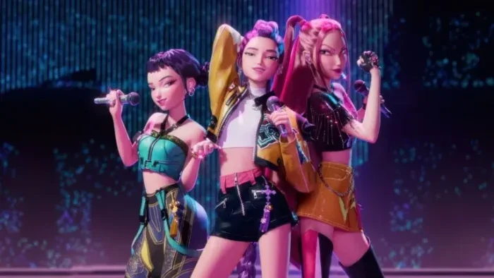 Figurino premium das Guerreiras do K-Pop em atração temática para festa infantil em SP