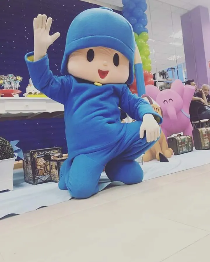 Pocoyo Personagem Vivo animando festa infantil com muita cor e alegria em São Paulo